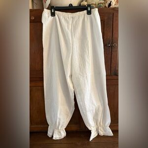 Women’s Vintage White Cotton Panna looms/bloomers/harem style pants/sleepwear